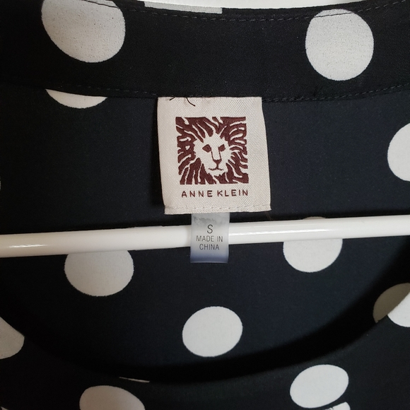 Anne Klein Polka Dot U-Neck Blouse - Picture 8 of 11